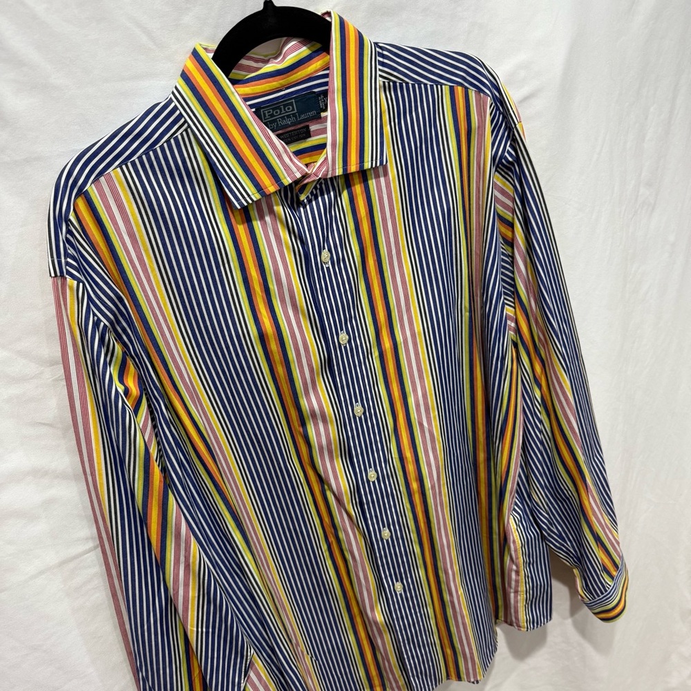Polo Ralph Lauren Westerton Striped Button Up Shirt XL Multicolor Preppy Retro - Picture 3 of 12